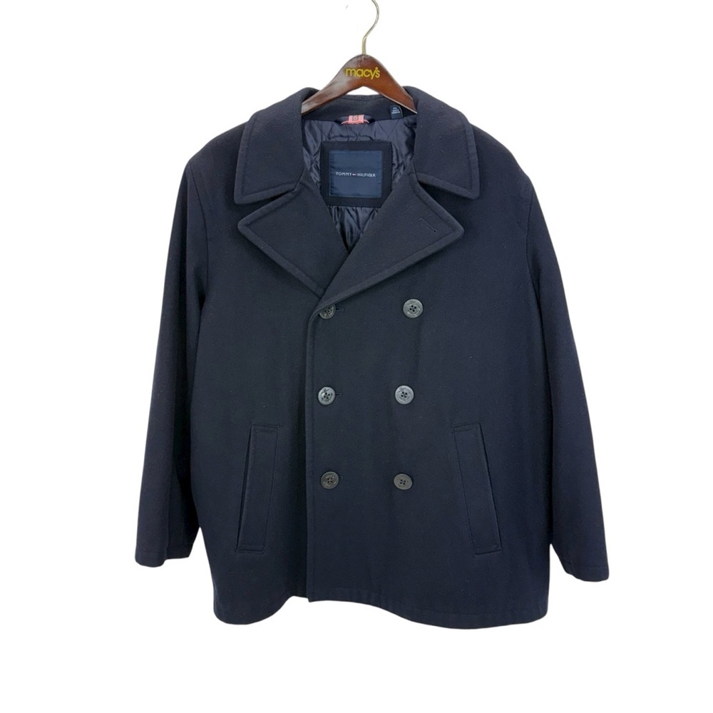 Tommy Hilfiger Wool Blend Pea Coat 2XL Blue - Picture 5 of 16